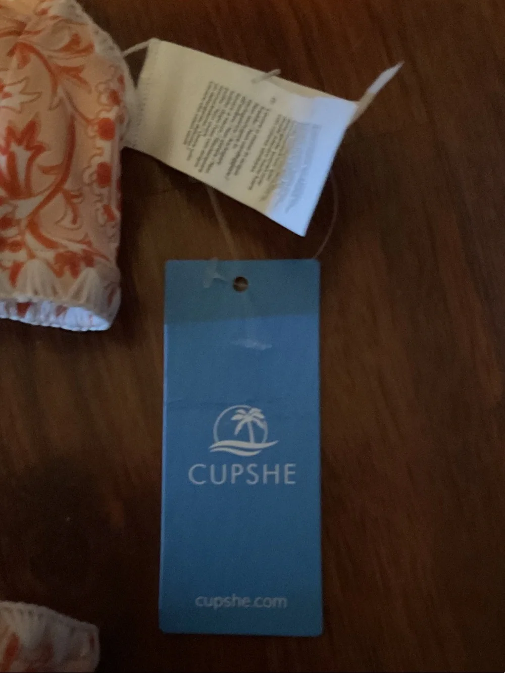Cupshe Coral Paisley Two-Piece Bikini BNWT size large